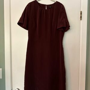 Ann Taylor Burgundy Midi Dress